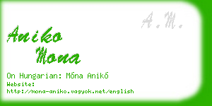 aniko mona business card