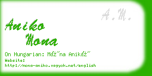 aniko mona business card